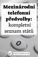 952 pedvolba|Mezinárodní telefonní předvolby